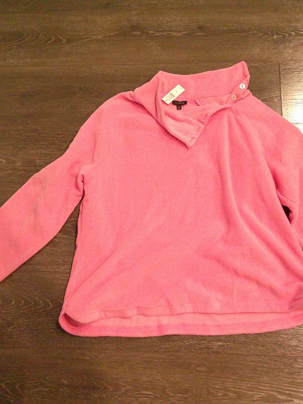 Talbots Pink Soft Collared top in Pink NWT Size XL